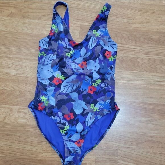 Athleta Twilight Tropical 1-Piece Swimsuit M - Picture 2 of 9